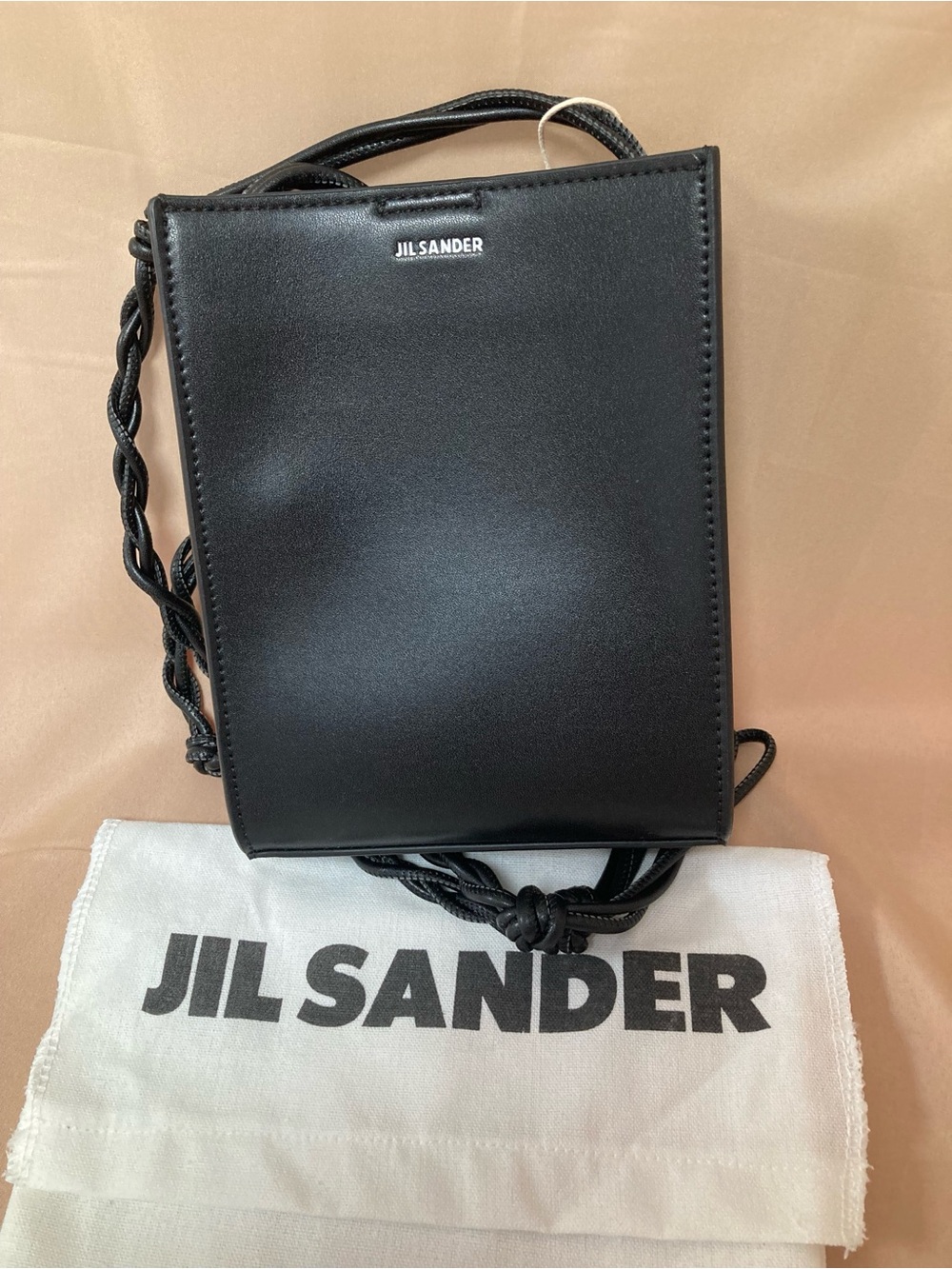 Jil Sander Tangle Rings Leather Crossbody Bag